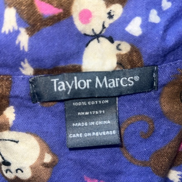 Taylor Marc’s Monkey Printed PJ Set Size Small - Picture 2 of 9
